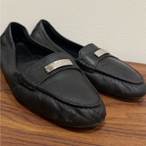 Coach Women’s Fredrica Black Pebbled Leather Loafers Size 9B - Picture 7 of 11